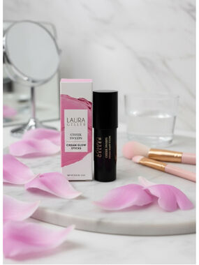 Laura Geller Cheek Sweeps Cream Glow Stick Wink Wink Pink Blush Highlighter New